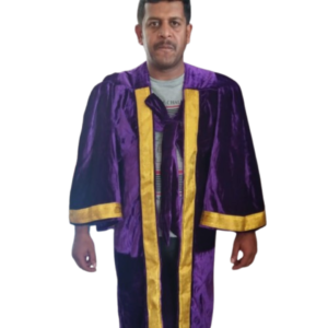 Purple Velvet Gown for Dignitary