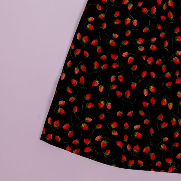 Flower Printed Black and Red Frock - Image 5