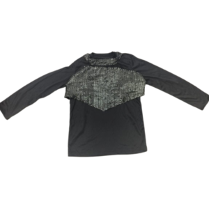 Black shirt with peacock dress