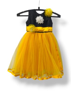Yellow and Black frock for kids for fancy dress