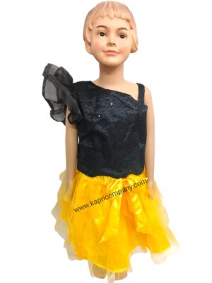 Black top Yellow skirt